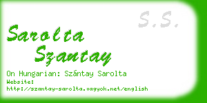 sarolta szantay business card