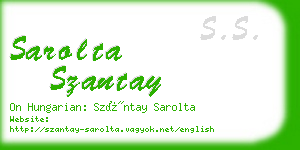 sarolta szantay business card